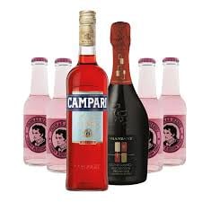 Campari Bitter & Le Manzane Prosecco Extra Dry & Thomas Henry Cherry Blossom: Campari Spritz Zestaw