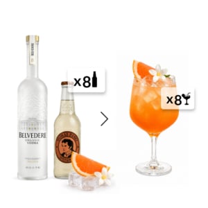 Warsaw Mule Set: Belvedere Organic + Thomas Henry Ginger Beer x8