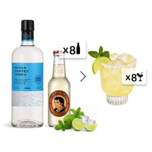 Warsaw Mule Set: Nikka Coffey Vodka + Thomas Henry Ginger Beer x8
