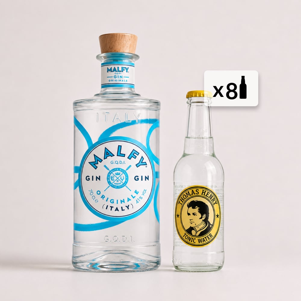 Gin & Tonic Set: Malfy Original + Thomas Henry Tonic Water x8