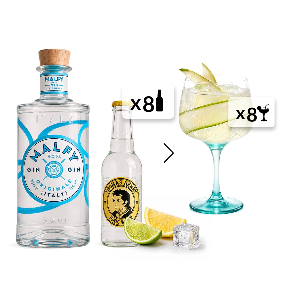 Gin & Tonic Set: Malfy Original + Thomas Henry Tonic Water x8
