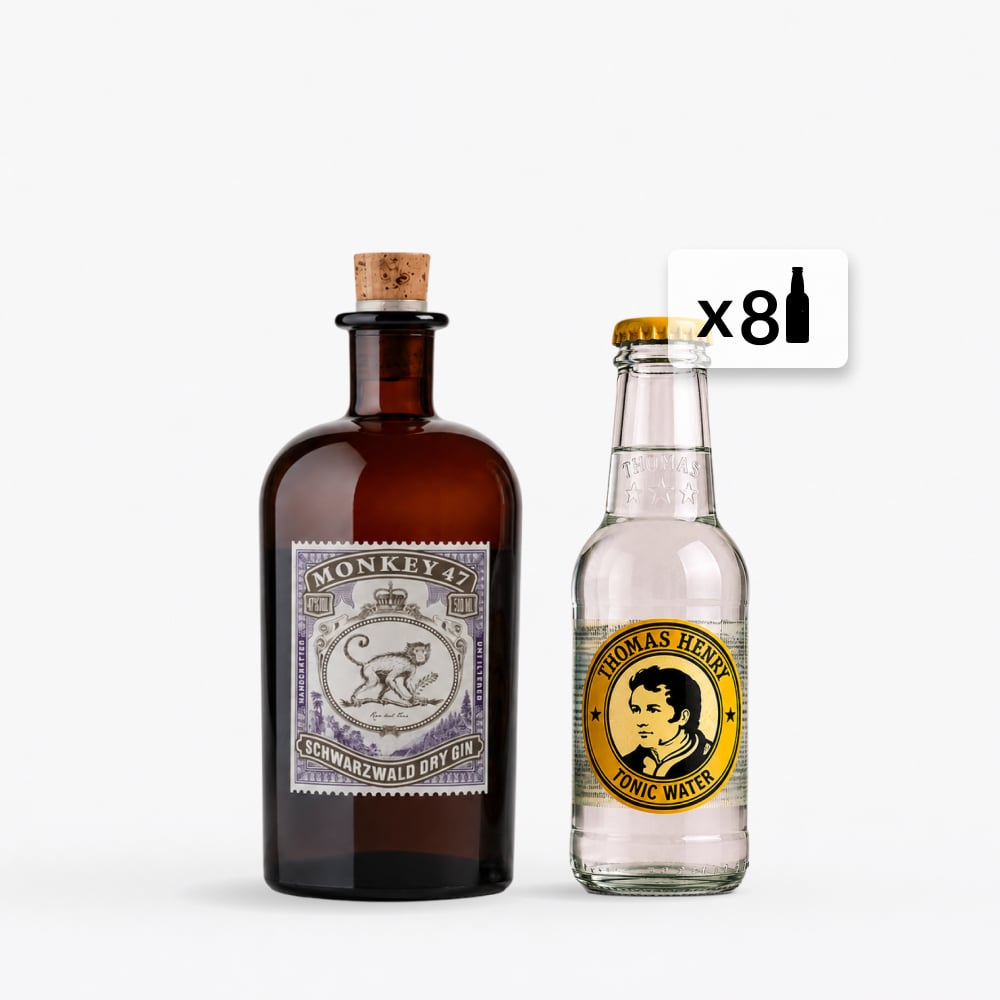 Gin & Tonic Set: Monkey 47 + Thomas Henry Tonic Water x8