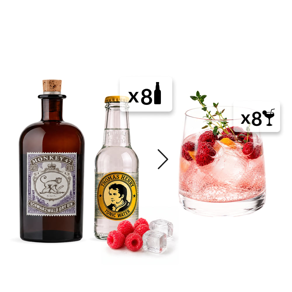 Gin & Tonic Set: Monkey 47 + Thomas Henry Tonic Water x8