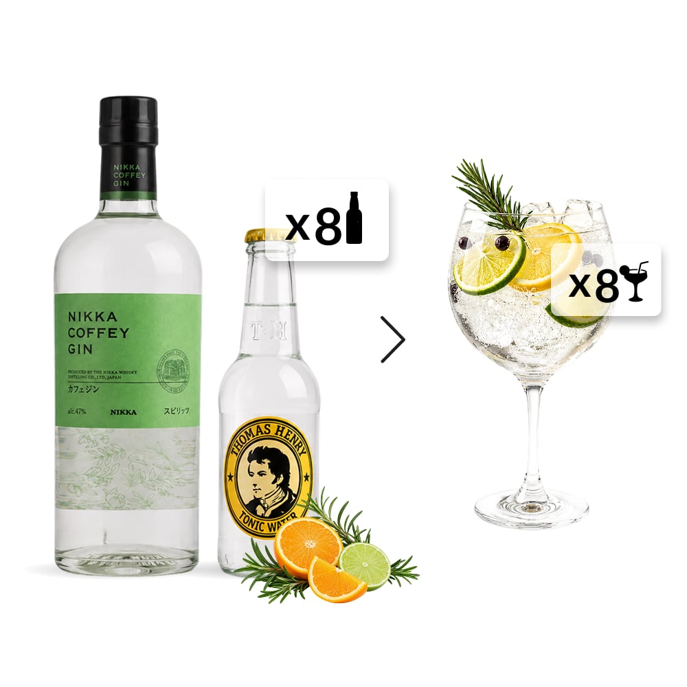 Gin & Tonic Set: Nikka Coffey + Thomas Henry Tonic Water x8
