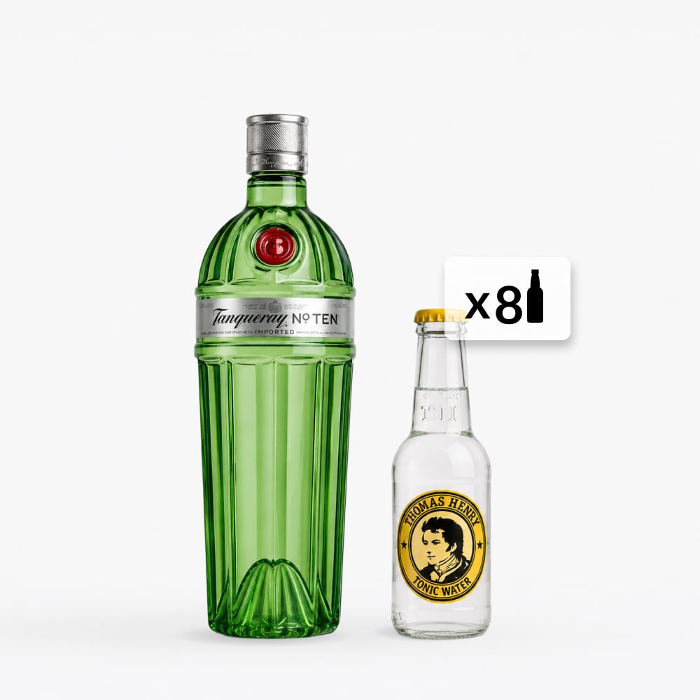 Gin & Tonic Set: Tanqueray No.10 + Thomas Henry Tonic Water x8