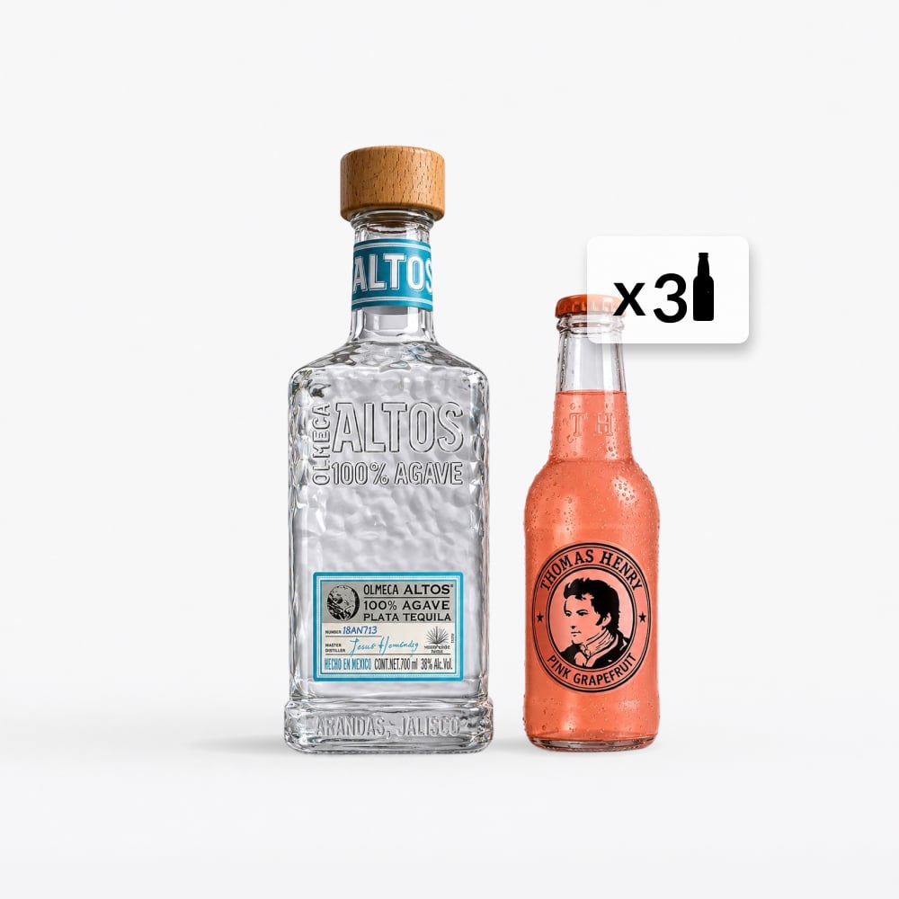 Paloma Set: Olmeca Altos Plata + Thomas Henry Grapefruit x6