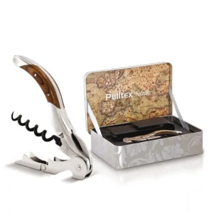 Korkociąg kelnerski trybuszon Toledo Oak Handle Pulltex + skórzane etui