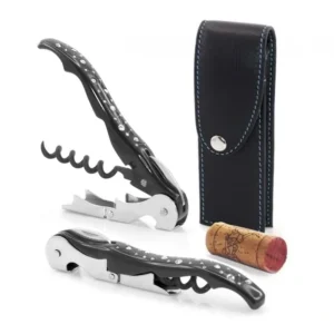 Korkociąg kelnerski trybuszon Classic Swarovsky Constelation Pulltex + eleganckie skórzane etui