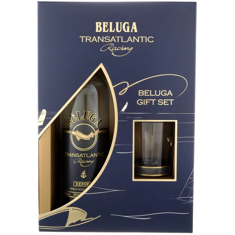 Beluga Transatlantic 40% Box + kieliszek